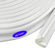 Weather Stripping Door Seal, V Shaped Q Foam Kerf Weather Strip (26 Feet, White)