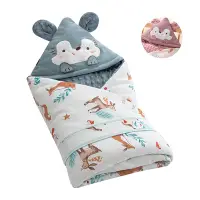 在飛比找Yahoo奇摩購物中心優惠-colorland新生兒包巾 嬰兒防驚跳保暖睡袋 秋冬加厚純