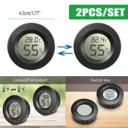 2Pcs Mini Hygrometer Thermometer Fahrenheit or Celsius Meter Digital LCD Monitor