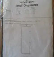 Ingenious Designs JOY MANGANO Teal 5 Shelf Hanging Organizer-NEW