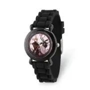 Disney Kids Frozen II Kristoff and Sven Time Teacher Black Silicone Watch