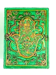 Amazing Hamsa Hand Soapstone Engraved Box Jewelry Box Gemstone Box