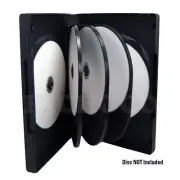 80 ct Multi 8 Disc CD DVD Black Case Movie Game Box 27mm Wholesale Bulk