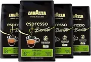 Lavazza, Espresso Barista Organic, 1 Kg, Coffee Ground, Ideal for Moka Pot, with Aromatic Notes of Dried Fruits and Hazelnuts, Premium Arabica and Robusta, Intensity 8/10, Medium Roasting, 4x250g