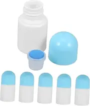 6pcs Smear Medicine Bottle Flask Drink Sunblock Applicator Mist Spray Bottle Water Bottle Cleaning Tablets Lids Pump Airless Deodorants Bottles Leakproof Sprayer Liquids Kit Sponge