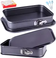 Large Springform Cake Pan 14x11 Inch Non-Stick Rectangle Cheesecake Tiramisu