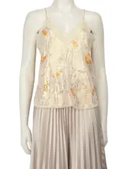 Gold Floral Tank Top
