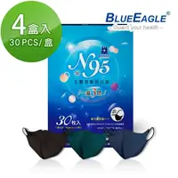 在飛比找momo購物網優惠-【藍鷹牌】摩登款 N95醫用立體型成人口罩4盒 三色綜合款 