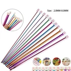Colorful Aluminum Knitting Needles Smooth Tunisian Afghan Crochet Hooks