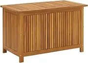 Solid Acacia Wood Garden Storage Box with Lid Waterproof Deck Storage Box Storage Container Wooden Frame for Indoors Outdoors Garden Patio Terrace 35.4"x19.7"x41.7"
