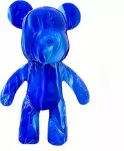DIY Fluid Bear Painting Kit - 9" Handcrafted Bearbrick Figure for Gifts