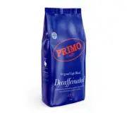 Primo Caffe 1kg Decaf Medium Roast Intensity 3 Arabica Coffee Beans Hot Drink