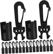 BELLIFFY 20pcs Heavy Duty Yacht Rope Hook for Secure Docking Durable Kayak Mooring Hook for Outdoor Boat Supply and Rafting Easy Tension Control and Quick Mooring