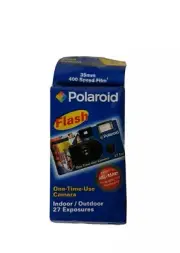 Polaroid Single Pack Flash Camera One Time Use 35mm 27 Exposure 400 Speed Film