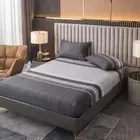 3pcs Luxury Satin Fitted Sheet Set,Solid Color Bedding Mattress Protector Set