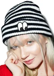 [Lazy Oaf] Stripey Eye Beanie