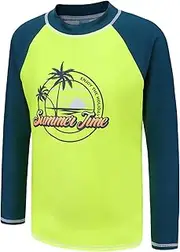 [Aisyee] Boys' One-Piece Long Sleeve Swimming Shirt Kids Boys Swimsuit 122 164/7-16 Years