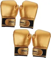 Toyvian 2 Pairs Boxing Gloves Comfortable Sparring Gloves for Solid Color Design Secure Fit with Hook and Loop Strap Enhanced Shock Absorption for Safe Training