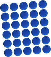 CHICAMPERA 30pcs Blue Foam Clown Nose for Circus Costume Soft Sponge Halloween Party Accessories Comfortable Fit for Adults for Cosplay Roleplay Photo Props