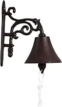 Yardwe 1set Vintage Cast Iron Wall Bell Decorative Doorbell for Home Decor Rustic Style Hanging Wall Bell Unique Hand-cranked Chime for Garden and Courtyard Decoration