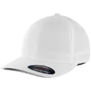 Flexfit Precurved Hat (White) Men's Blank Stretch Cap