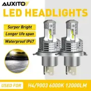 AUXITO LED Headlight Bulb Conversion Kit H4 High Low Beam Bright White Mini 9003 (for: Smart)
