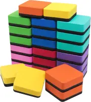 Dry Erase Erasers, 24 Pack Magnetic Whiteboard Dry Eraser Chalkboard Cleansers f