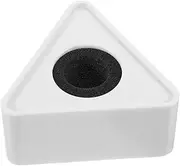Abaodam Portable Triangular Microphone Logo Flag White for Professional Interviews Durable Design with Engraving Area Easy to Carry Fits Standard Microphones