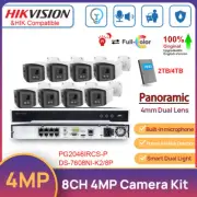 Hikvision 8CH CCTV System 4MP Panoramic Dual Lens IR ColorVu Dual Light Camera