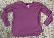 NEW!!! ANN TAYLOR Pink Lightweight Sweater Knit Top Spring Stretchy LARGE NWT
