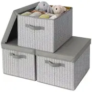 GRANNY SAYS Fabric Boxes with Lids, Storage Bins with Handles, Shelf Baskets ...