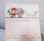 vintage 1940s Amoco Gas advertising tally pad sheet of paper, nice graphics!