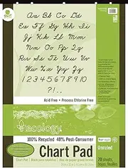 Pacon 945510 S.a.v.e Recycled unruled Chart pad, 5-Hole Punched, 24 x 32, 70 Sheets/pad