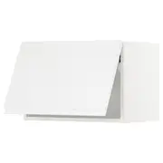 METOD wall cabinet horizontal, white/Voxtorp high-gloss/white, 60x37x40 cm