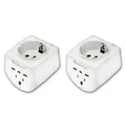 2x Sansai Universal Travel Power Plug Adapter UK USA EU Asia Sockets to AU NZ