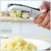 2 in 1 Garlic Press Mincer and Slice Aluminium Crusher Mincer Grinder Chopper √