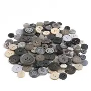 Gray Mixed Buttons / Assorted Sizes / Sewing Buttons / Grab Bag / Button Collect