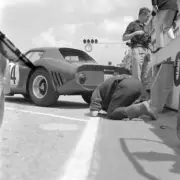 Jean Blaton Lucien Bianchi Ferrari 250GTO being checked in the pits 1964 Photo