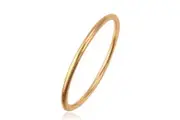 18k Yellow Gold F 65mm 2.5'' Bangle Bracelet 4mm Solid Womens Plain Round Band