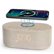 Sound Machine Alarm Clock for Bedrooms: Bluetooth 10W Stereo Sound Speaker wi...