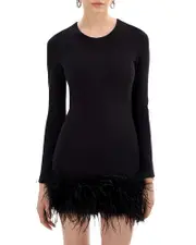 Lamarque Bahira Feather Hem Dress