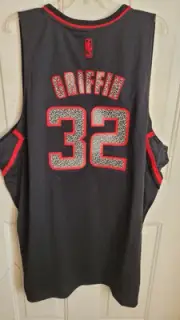 Adidas Swingman NBA Jersey Clippers Blake Griffin Black Reverse Static sz 2X
