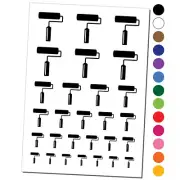 Paint Roller Painting Temporary Tattoo Water Resistant Set Collection