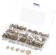 sourcing map 150 Pcs Fuel Line Clamps Spring Band Hose Clamps, 5 Size 6-10mm Silicone Air Tube Vacuum Hose Water Pipe Low Pressure Clamps Assortment Kit, Color Zinc Plating