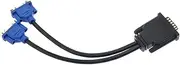 LIFKICH to Vga Adapter Cable Dual Vga Female Y Splitter for Svga Monitors and Projectors Black and Blue Durable Design Compatible with Thinkcentres and Suncomputers