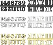 6 Pieces Clock Numerals Kit Including Arabic Number and Roman Number Hands Quart