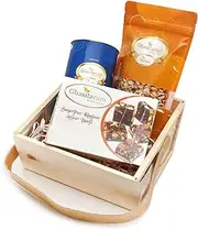 Jaiccha Ghasitaram Small Acrylic Wooden Basket Mix dryfruits, Wheat Puffs and Sugarfree Bites|Diwali Gift,Holi,Rakhi,Valentine,Christmas,Birthday,Anniversary,Her,Him|