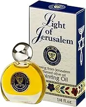 Light of Jerusalem Anointing Oil for Prayer 0.25 fl.oz. Frankincense Myrrh Cinnamon, Cassia, and Flower Extracts