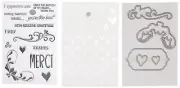Wendy Vecchi Make Art Stamp Die Stencil Set Merci & More Thank You Gratitude