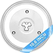 [SDTC Tech] 10.6" Microwave Glass Plate, Turntable Plate Glass Tray Replacement Compatible with GE, Panasonic, Toshiba, Galanz, Farberware